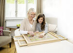 Puzzle-Tisch mit 4 praktischen Schubladen BRAUN