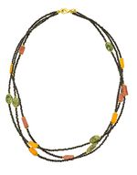 Toller Blickfang: 3-reihige Halskette mit echt Aventurin 