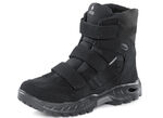 Stiefelette aus Nubuk- und Textilmaterial SCHWARZ