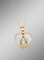 Herz-Anh&auml;nger mit Diamanten 