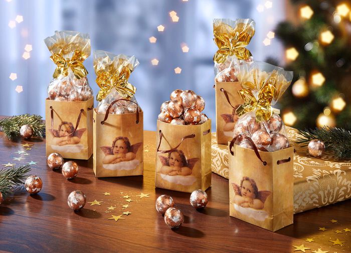 Pr&auml;sent-T&uuml;ten Engel auf Wolke, 5er Set 