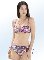Laurina Bikini mit B&uuml;gel, seitlich raffbar, schalenlos 