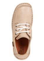 ELENA EDEN Schn&uuml;rschuh aus Nappaleder mit Knitter-Struktur BEIGE