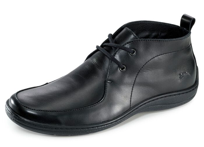 Schn&uuml;r-Bootie mit Wechselfu&szlig;bett SCHWARZ