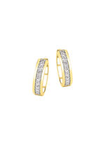 Schicke Klappcreolen mit 20 Brillanten 