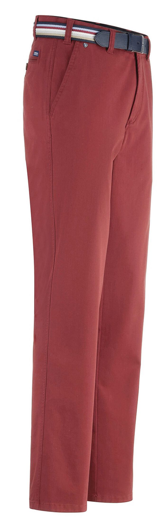 "Br&uuml;hl"-Hose mit G&uuml;rtel in 3 Farben DUNKELROT