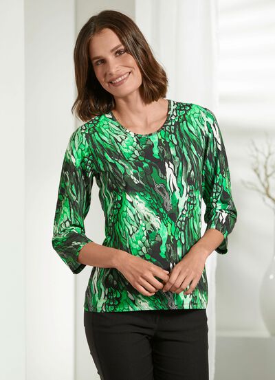 Bezauberndes Shirt mit softem Griff in 2 Farben 