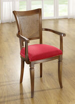 Elegante Esszimmermöbel mit Schnitzereien an den Beinen NUSSBAUM-ROT