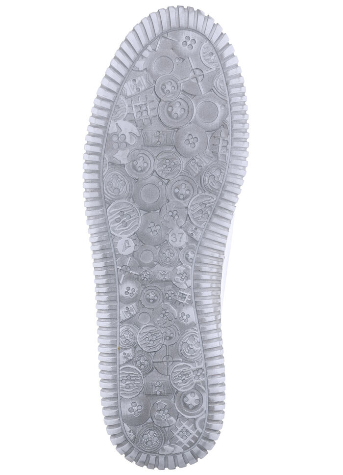 Gemini Slipper aus Rind-Nappaleder mit Zierösen WEISS