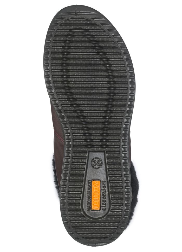 Stiefelette mit pfiffigem Pl&uuml;schbesatz 