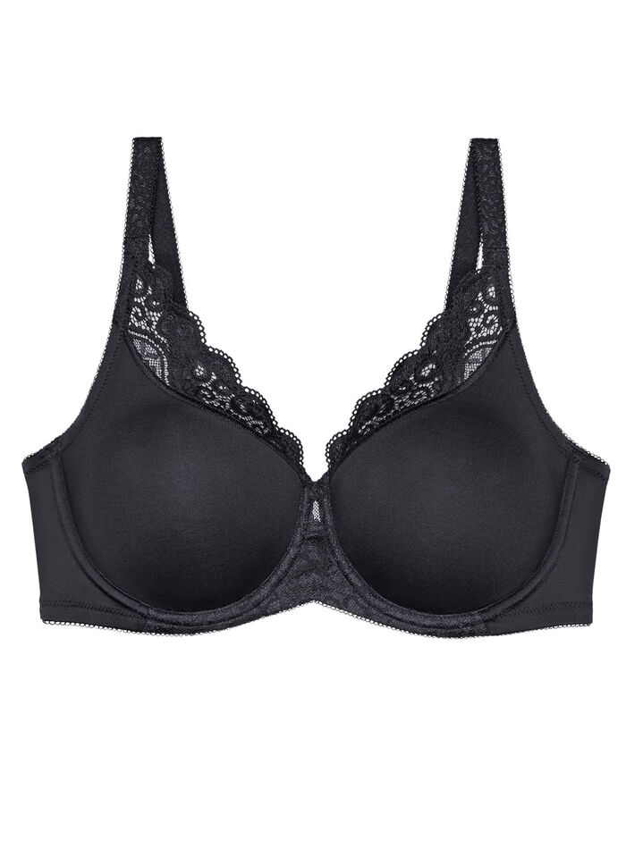 Triumph Amourette Minimzer-Bügel-BH mit Elastikspitze SCHWARZ