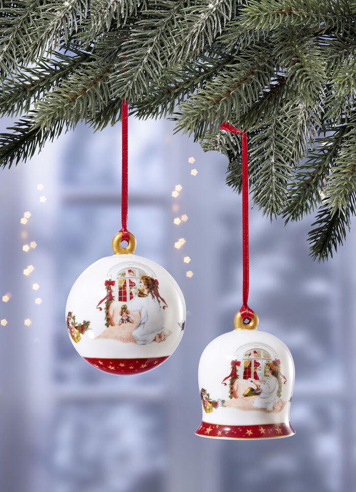 Porzellan Jahresbaumschmuck 2022 von Villeroy & Boch WEISS-ROT
