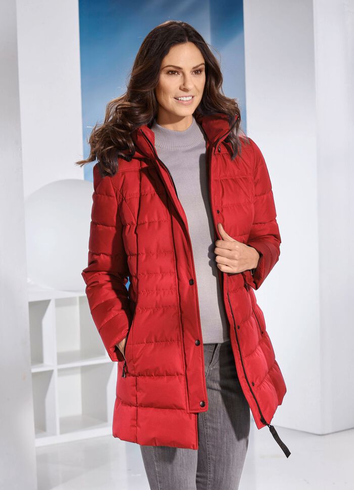 Funktionsjacke mit abnehmbarer Kapuze ROT
