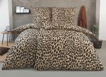 Bettw&auml;sche-Garnitur mit Leopardenmuster  