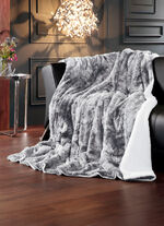 Kuschelweiche und wärmende Wohndecke GRAU