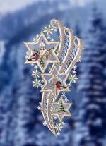 Fensterbild "3 Sterne mit Schweif" 