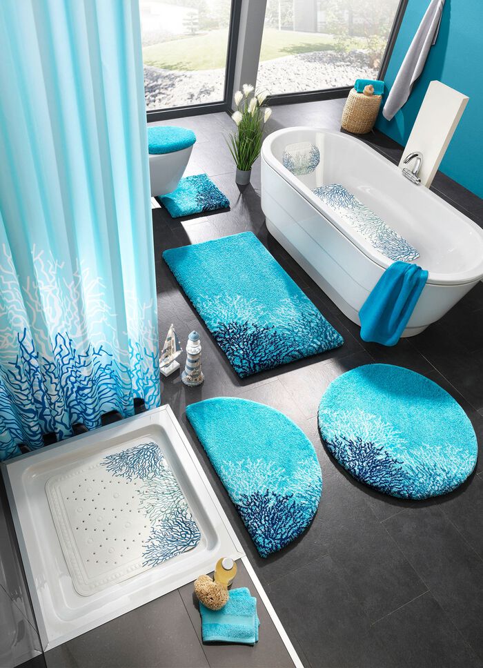 Badgarnitur von Grund, rutschhemmende R&uuml;ckseite T&Uuml;RKIS