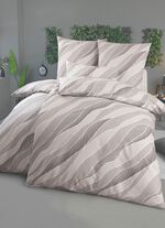 Bettw&auml;sche-Garnitur in Flanell-Qualit&auml;t BRAUN