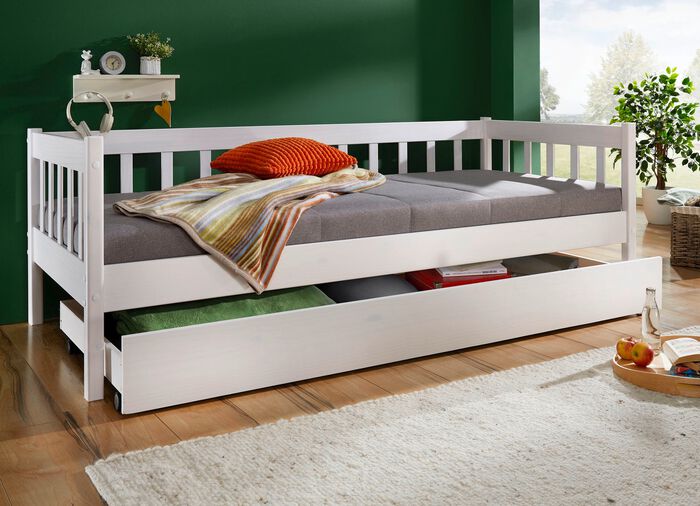 Kompaktes Sofabett aus massivem Kiefernholz 