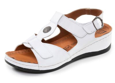 ELENA EDEN, bequeme Damen-Sandalen, Weite G, mit Klettverschluss 