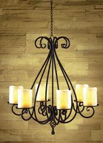 Kerzenleuchter mit LED-Echtwachskerzen 