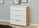 Kommodenserie mit Griffen in Chrom-Optik EICHE-WEISS