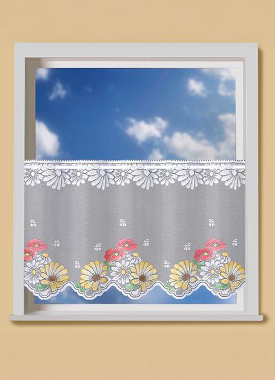 Handcolorierter Kurzstore mit Stangendurchzug 