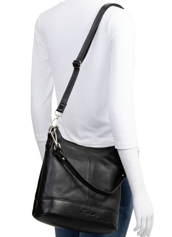 Laurina, Tasche, Damen, mit verstellbarem, abnehmbarem Umh&auml;ngeriemen SCHWARZ