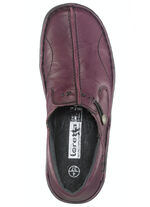 Slipper aus Nappaleder mit Knitter-Struktur BORDEAUX