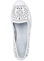 Andrea Conti Mokassin-Slipper aus Rind-Nappaleder WEISS