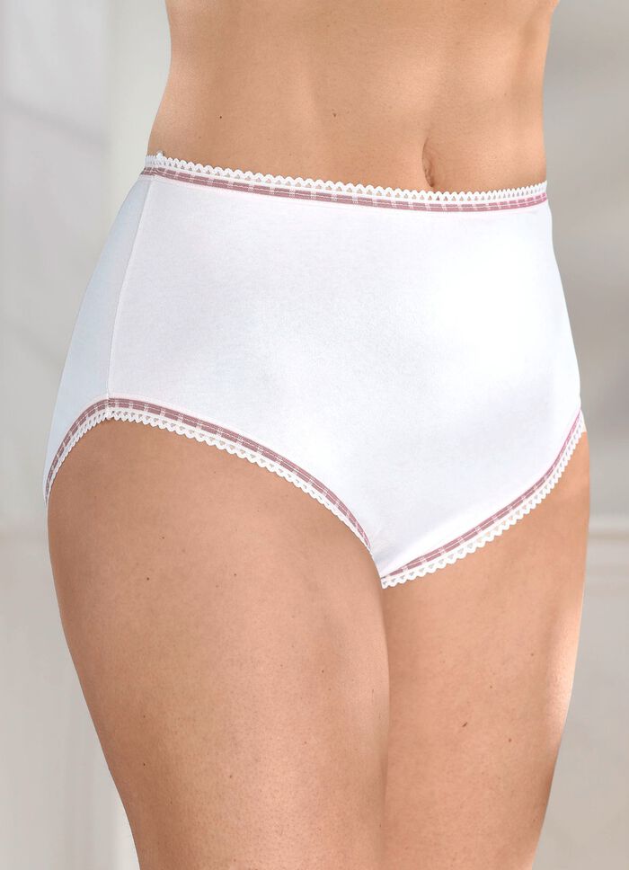 Siebenerpack Slips mit Kontrastabschl&uuml;ssen 