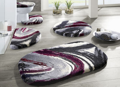 Designer-Badgarnitur in Supersoft Qualität BORDEAUX-ANTHRAZIT