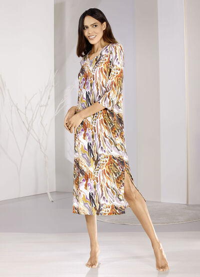 Laurina Nachthemd mit farbbrillantem Druckdessin 