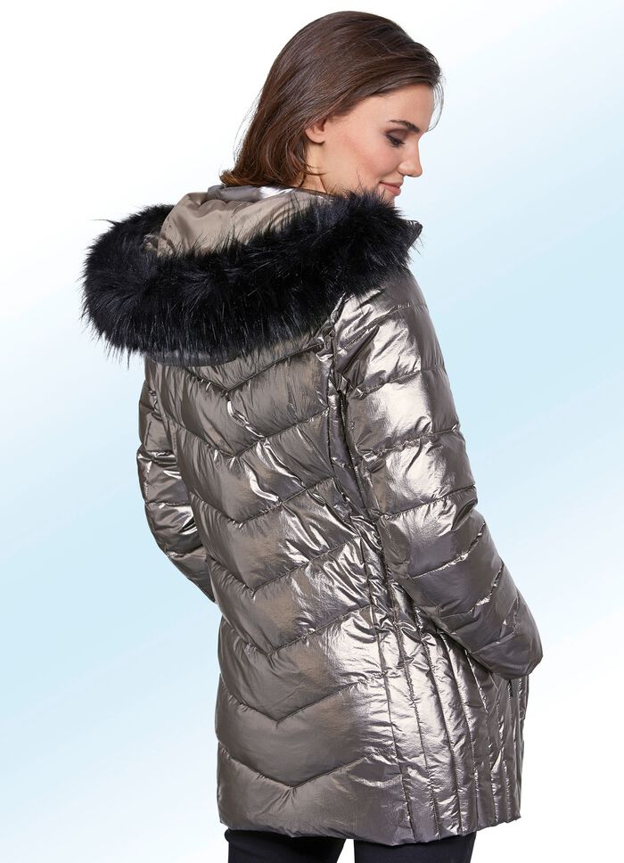 Jacke in Metallic-Optik 