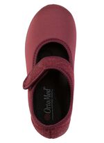 Spangenschuh aus weichem, teilweise meliertem Textilmaterial BORDEAUX