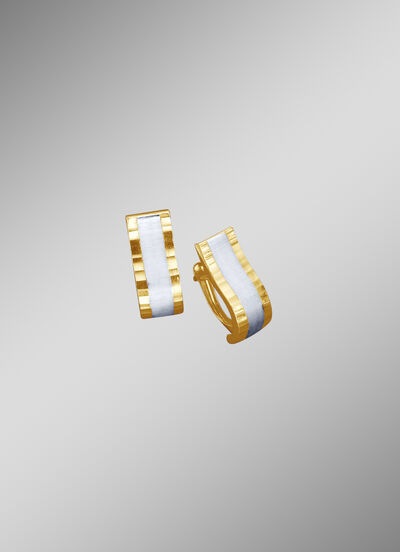 Klassische Klappcreolen in Bicolor 