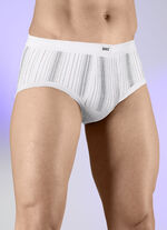 F&uuml;nferpack Slips aus Feinripp 3X MARINE-BUNT, 2X WEISS-BUNT