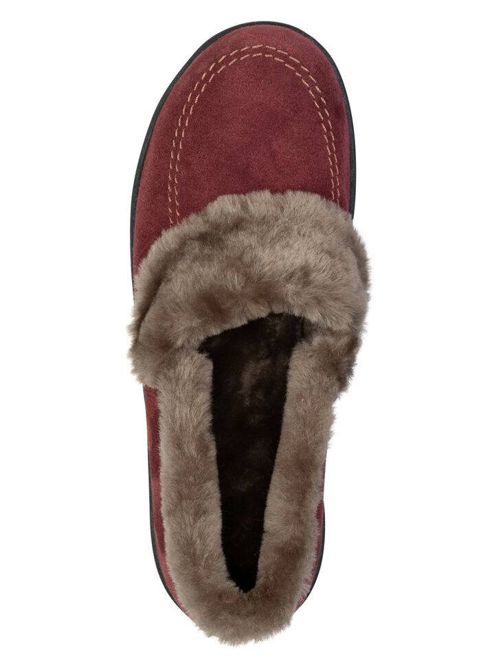 ELENA EDEN, warme Damen-Hausschuhe, Weite H, mit Lammfell 