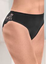 Laurina Viererpack Slips mit floraler Elastikspitze 