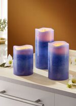 LED-Echwachskerzen mit Fernbedienung, 3er-Set 