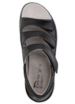 ELENA EDEN Sandale aus teilweise schimmerndem Nappaleder SCHWARZ