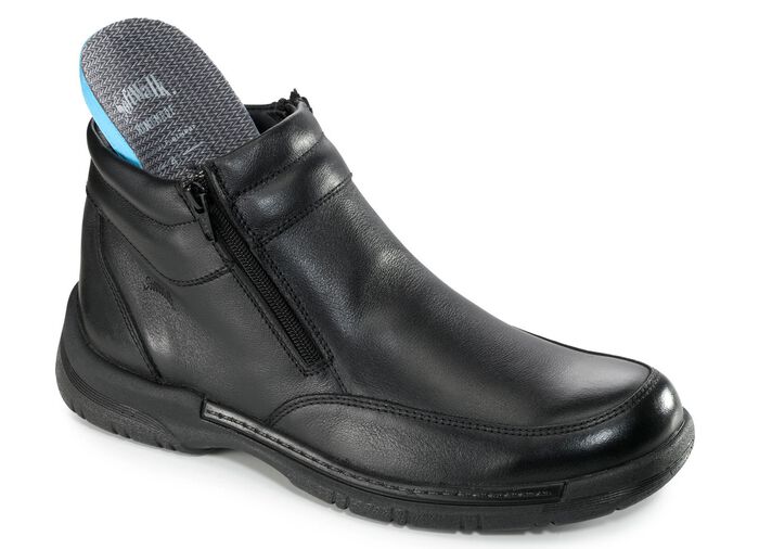 Wetterfeste Stiefelette mit zwei Rei&szlig;verschl&uuml;ssen SCHWARZ