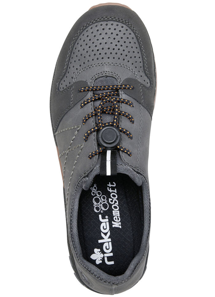 Rieker Sneaker mit herausnehmbarer MemoSoft-Textileinlage GRAU