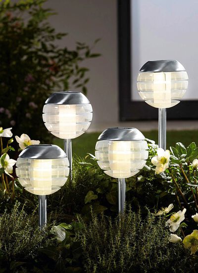 Solarleuchte mit Softone-LED, 4er-Set 