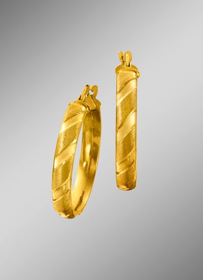 Teils mattierte Creolen 