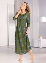 Laurina Nachthemd, kn&ouml;chellang mit gro&szlig;z&uuml;giger Motivspitze  