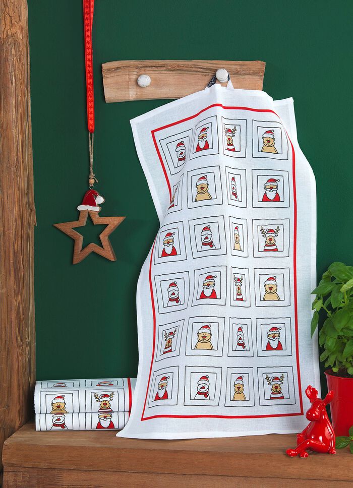 Weihnachtliche Geschirrtücher, 3er-Set 