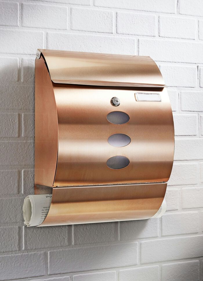 Abschlie&szlig;barer Edelstahl-Briefkasten 