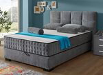 Boxspringbett mit Wendematratze und Bettkasten ANTHRAZIT