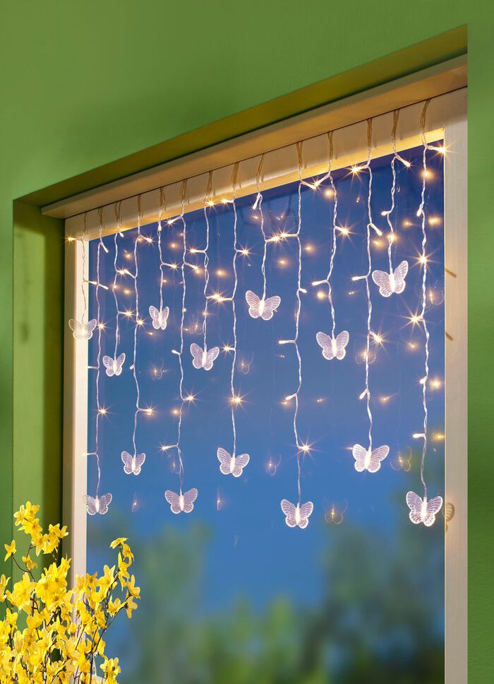 LED-Lichtervorhang mit Schmetterlinge 